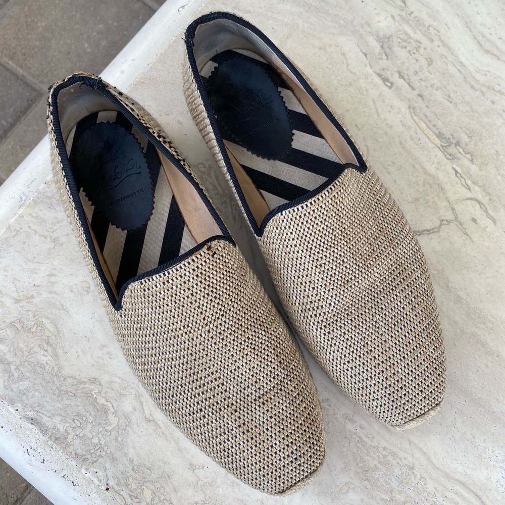 Christian Louboutin Woven Canvas Espadrilles